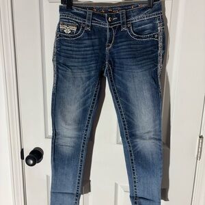 Rock Revival Dark Blue Skinny Jeans for Women